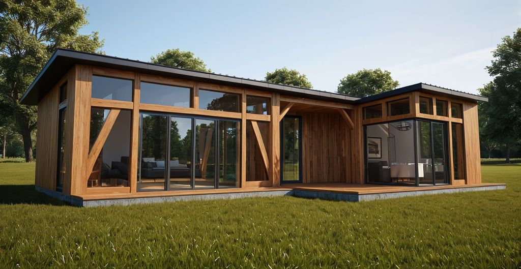 Monopitch small timberframe home high spec